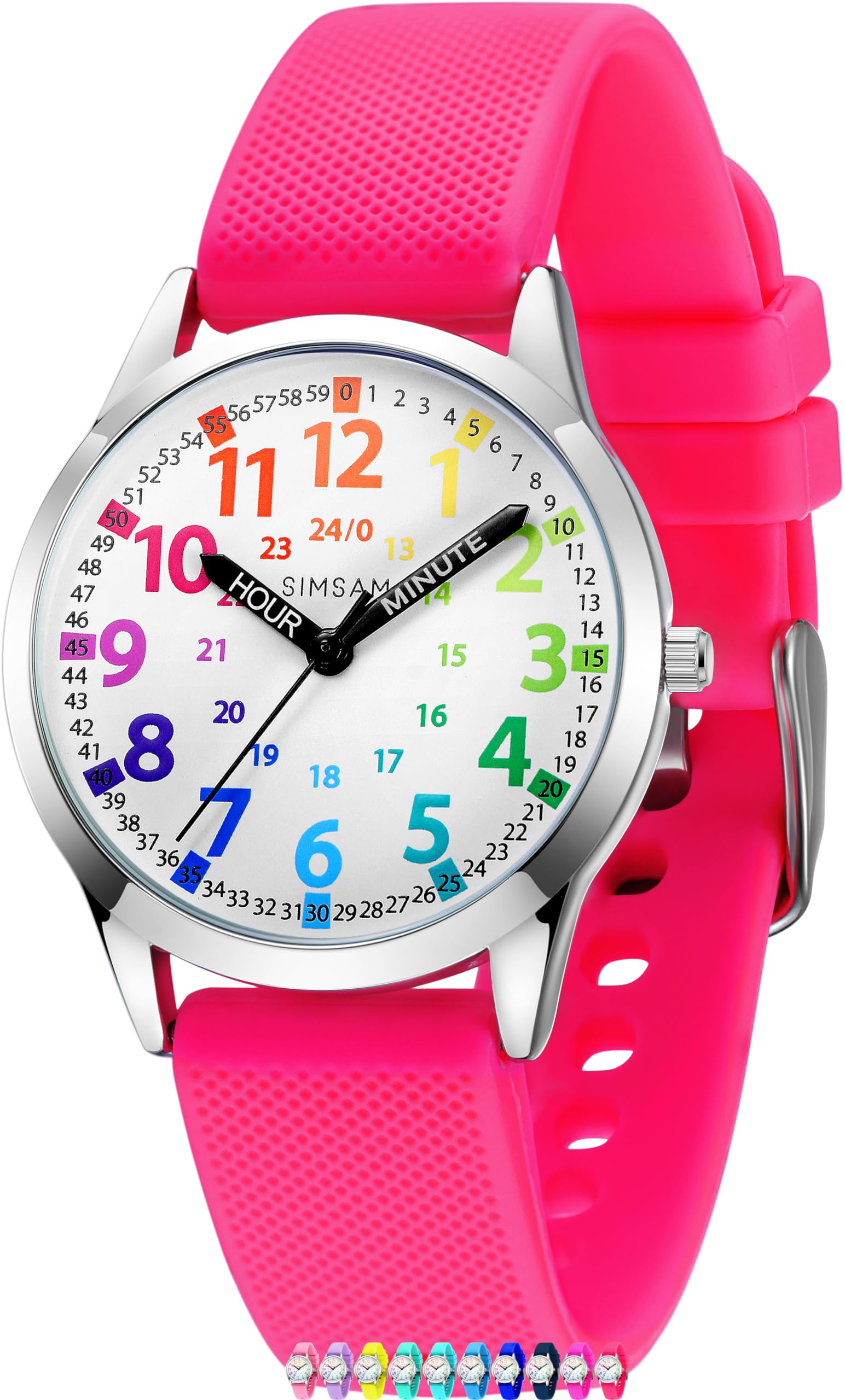 Kids Analog Watch, Learning Watch for Kids 8-12, Waterproof Time Teacher Watches for Boys Ages 5-7 6-8, Easy to Read Educational Girls Watches Ages 8-12, Great Gift Boys Girls Year 4-12 Old Waterproof