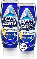 Vista 1 de Dawn Platinum Plus PowerSuds EZ-Squeeze - Jabón líquido para platos, líquido para lavavajillas, eliminación de grasa, botella al revés, aroma a