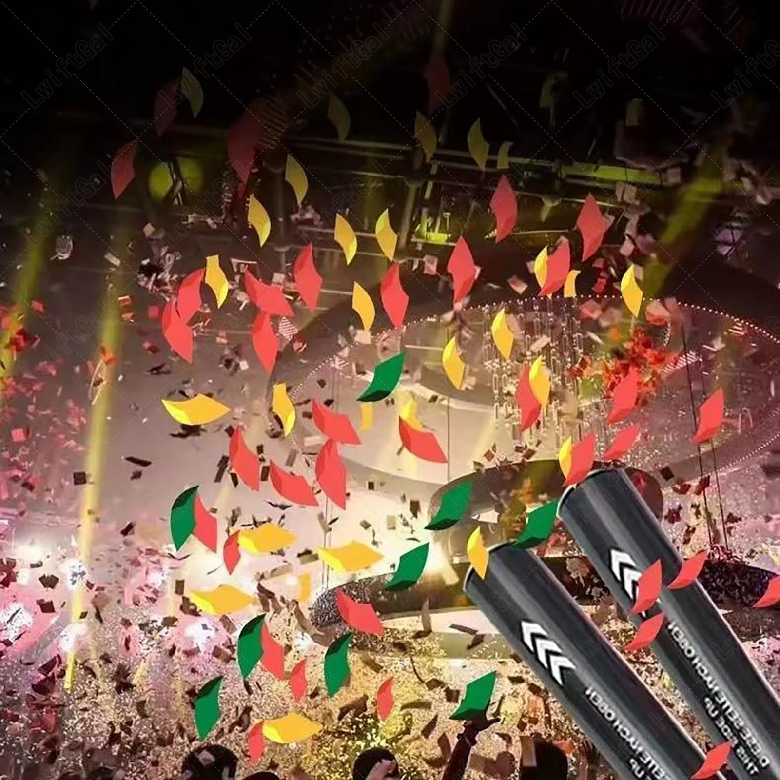25/50 Konfettikanonen, perfekt für Partys, 80 cm Lange Konfettikanonen, kompatibel mit Konfettimaschinen, für Abschlussfeiern und Silvester Petal-50PCS