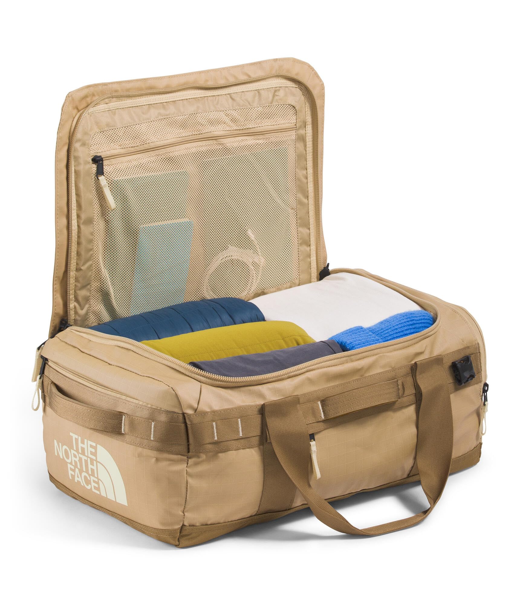 THE NORTH FACE Unisex Base Camp Voyager 42L Duffel, Khaki Stone/Utility Bro