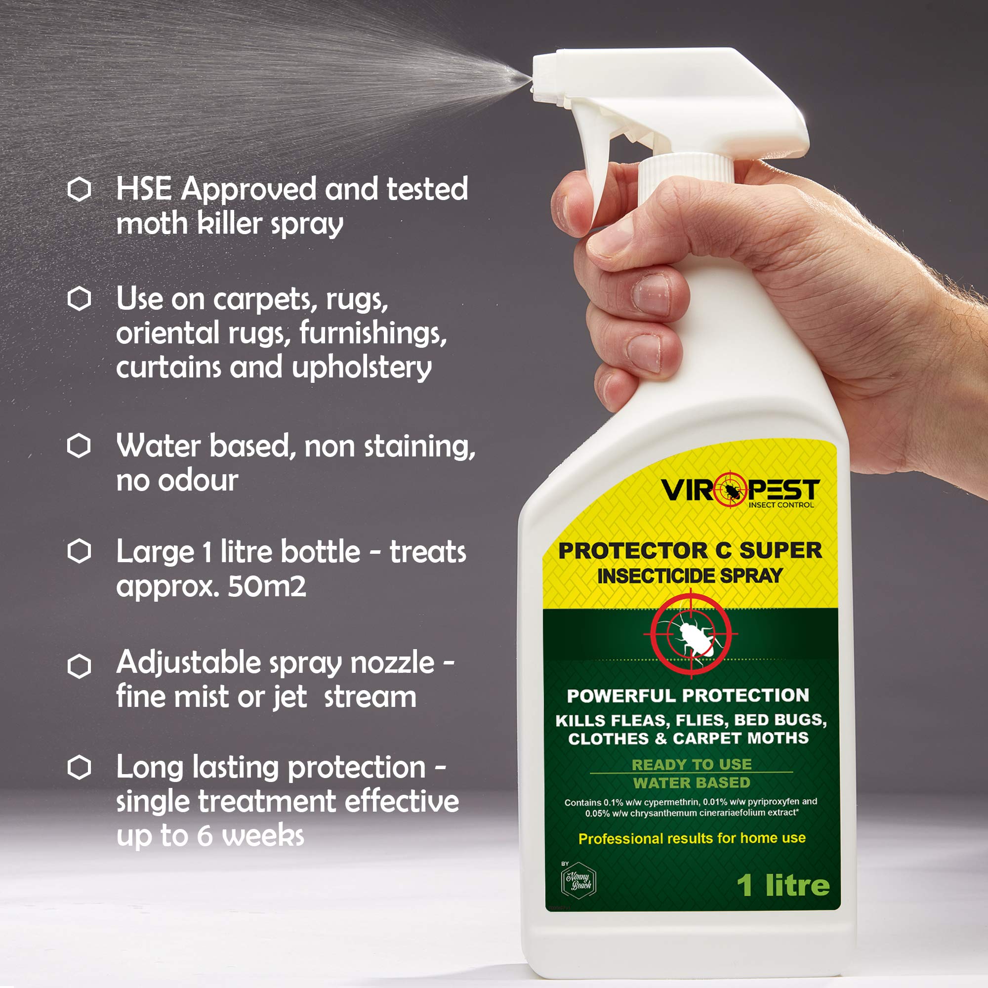 ViroPest Complete Moth Killer Kit 1x Protector C Super Moth Killer
