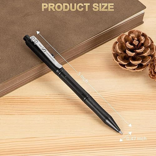 Miniatura 19 de SMOOTHERPRO Bolt Action - Bolígrafo de latón macizo, compatible con Pilot G2, bolígrafo pesado con peso para manos artríticas Tremor Parkinson, Negro