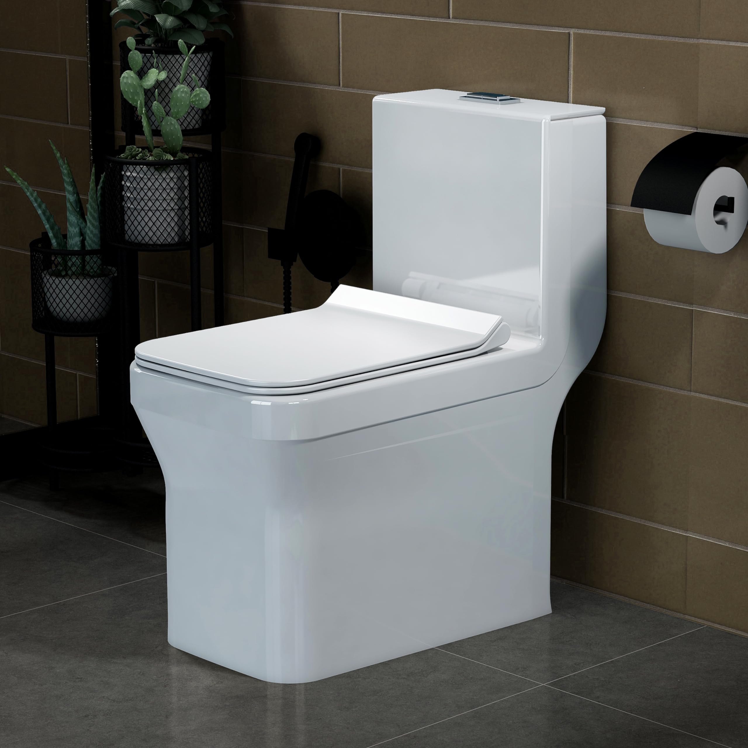 Plantex Platinum Ceramic Commode for Toliet/One Piece Western Toilet Commode/Commode With Soft Close Toilet Seat - S Trap Outlet (White) (B0BZ4PGDGJ) Amazon Price History, Amazon Price Tracker