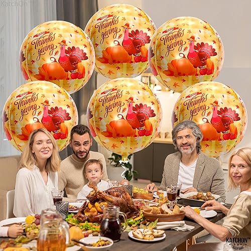 Miniatura 9 de KatchOn, Globos grandes de hojas de otoño y pavo  Paquete de 16  Globos de pavo de Acción de Gracias, globos de Mylar de Acción de Gracias Turquía