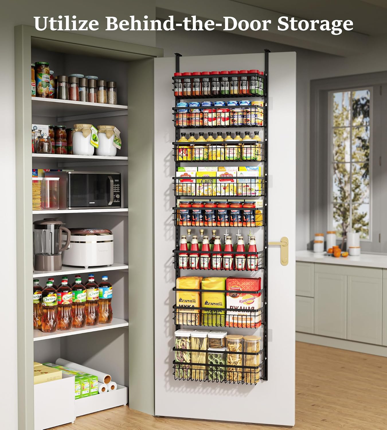 【値下げ！】 2026新品~PantryNest ドアパントリーオーガナイザー 10個パック パントリードアオーガナイザー ブラック おしゃれで楽ちん