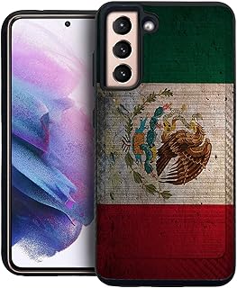 CasesOnDeck Slim Fitted Case Compatible with [Samsung Galaxy S21 / S21 5G (2021)] [Brushed Armor] Shock Corner Protecting Case w/Design (Mexico Flag)