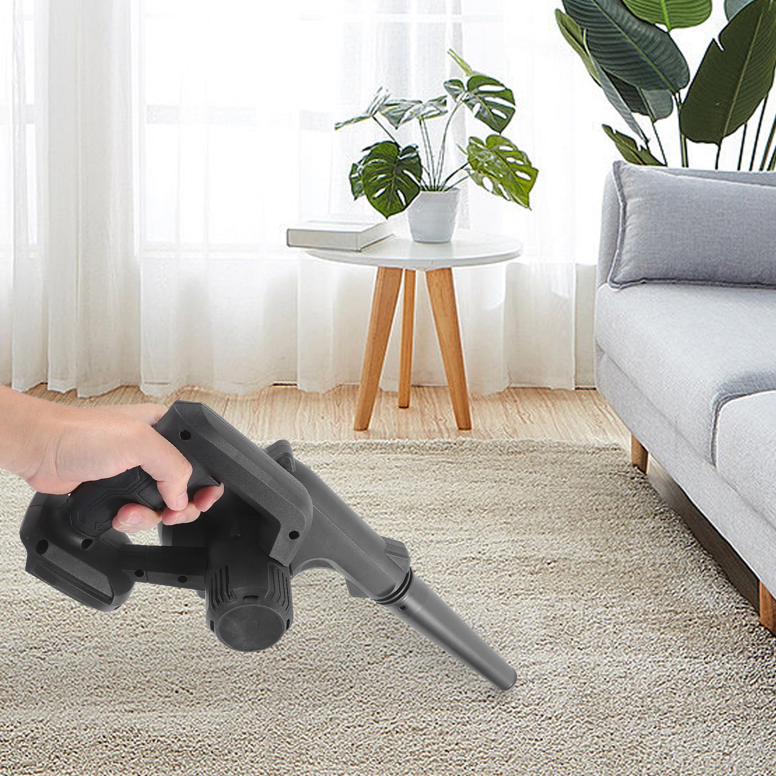 Soffiatore Cordless Portatile Ricaricabile per Casa e Auto Design Ergonomico e Materiale Abs Leggero per Pulizia Polveri e Asciugatura
