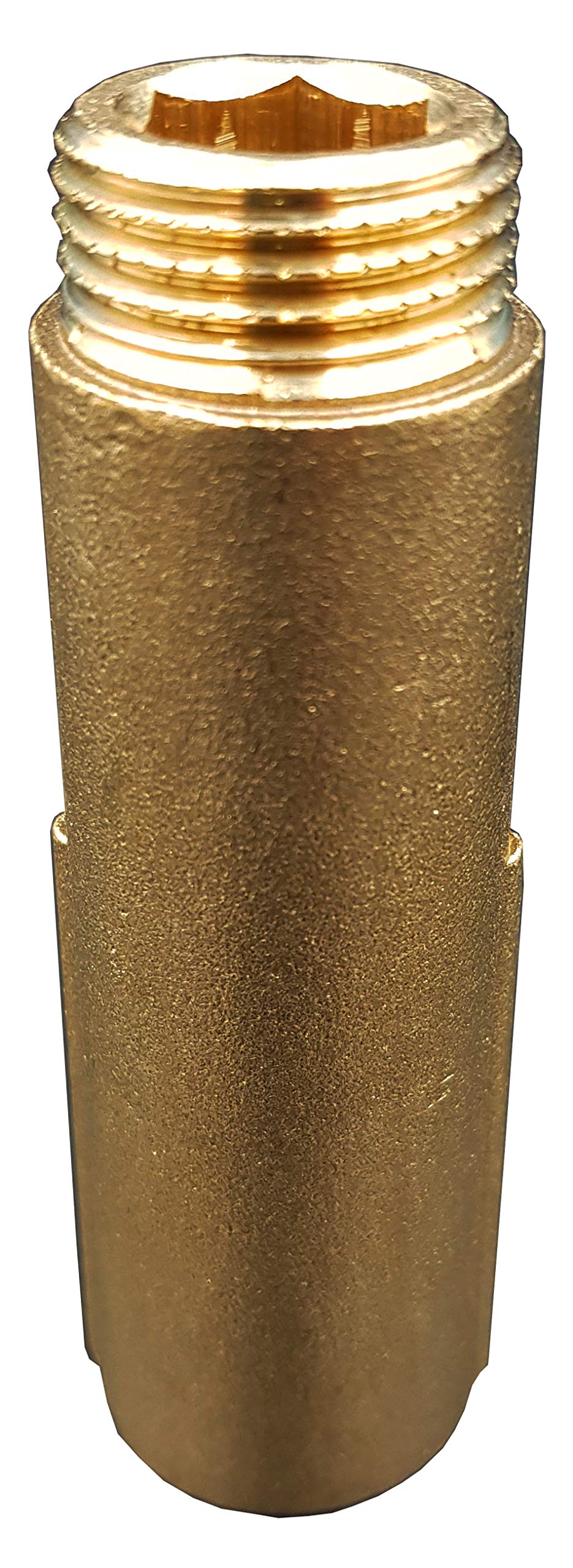 Plumbing4home Women's Gold 1/2" Bsp (15Mm) Pipe Thread Extension X Male Cast Iron Brass - 70Mm Long