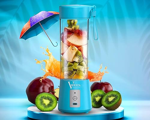 Miniatura 2 de V-Shock Licuadora para batidos y batidos - Licuadora portátil inalámbrica con carga USB - Licuadora personal con 6 cuchillas - Potente licuadora