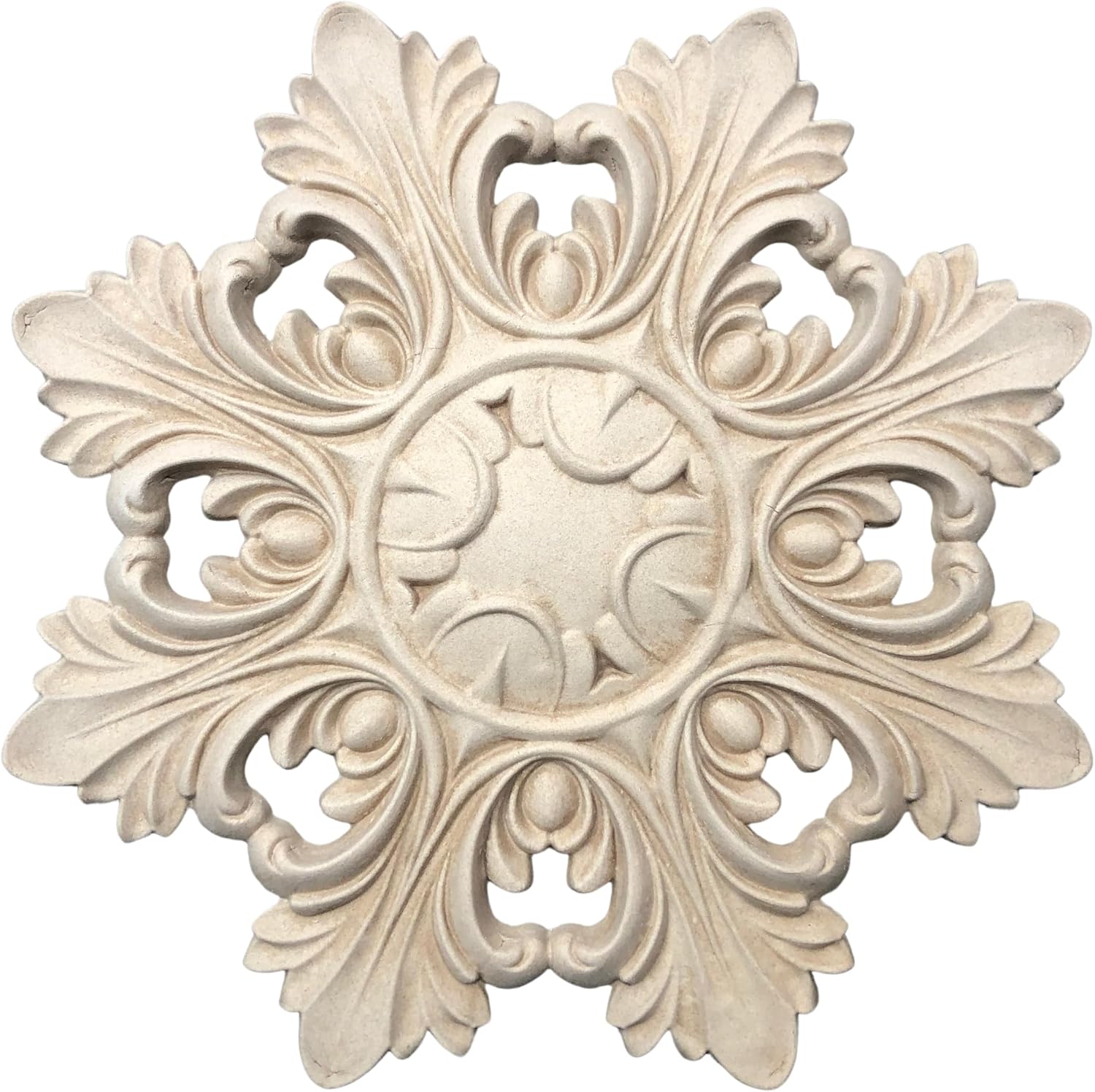 WoodUbend WUB1323.26 Pack of 2 Decorative Centerpieces - Wood Appliques - Heat Bendable & Flexible Onlays 26x26cm - DIY Craft, Furniture & Home Decor - Easy to Apply & Paint - Reusable Decals