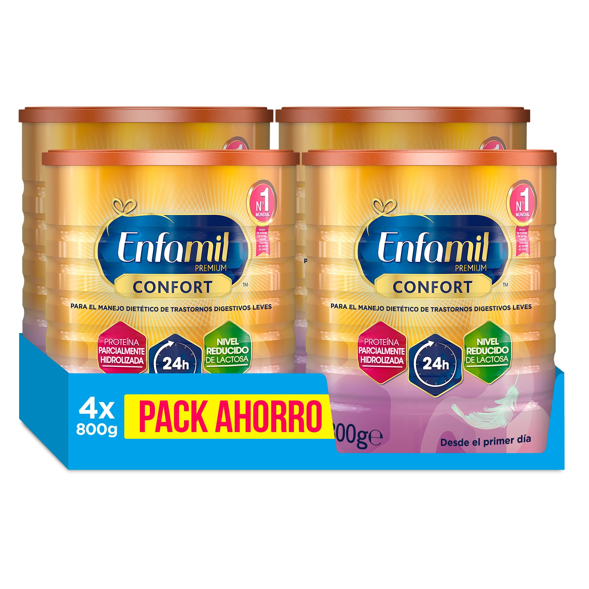 Enfamil Premium Confort Pack Fórmula para Bebés con Trastornos Digestivos - 4 latas x 800 g