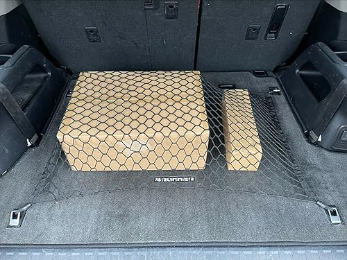 Miniatura 9 de Red de carga organizadora de maletero trasero solo para Toyota 4RUNNER de 3 filas 2010-2023 – Red de carga estilo piso para SUV – Malla de malla