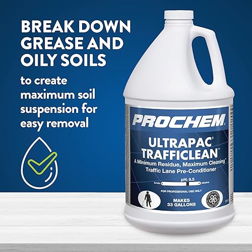 Miniatura 5 de Prochem Ultrapac Trafficlean Solución de limpieza de alfombras, preacondicionador de carril de tráfico (S712), suministros de limpieza profesional,