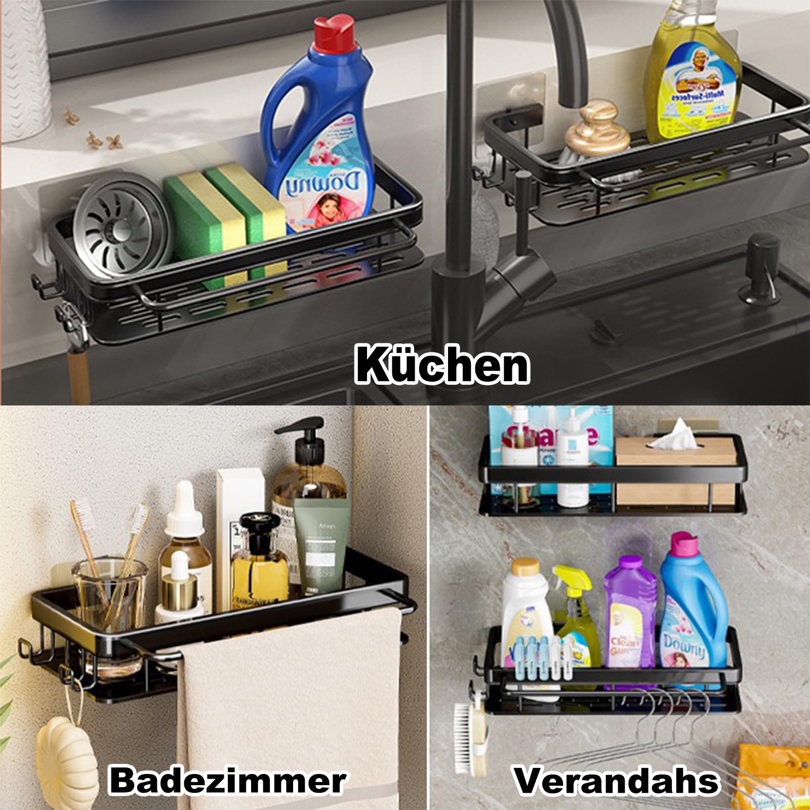 HURRY UP Organisateur Evier Cuisine, Organisateur Evier Acier Inoxydabl