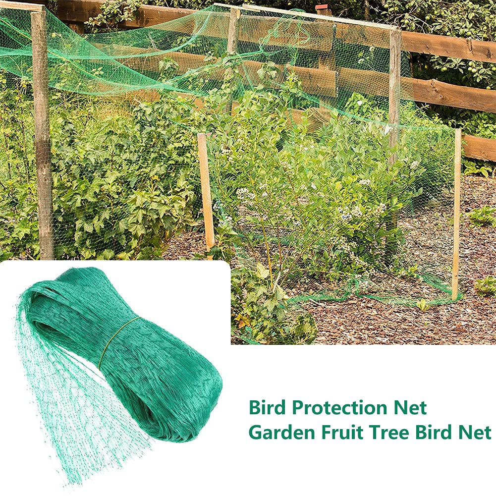 Rete per insetti a maglie strette， Bird Netting Mesh For Garden Trees Fruits Vegetables Ponds Green Multiple Sizes(2m*10m)