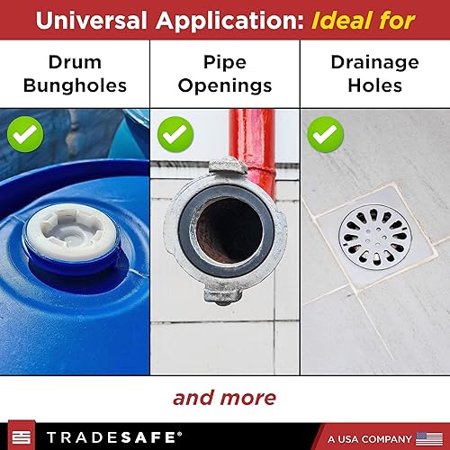 Miniatura 7 de TRADESAFE Dispositivo de bloqueo de tambor - Dispositivo Loto premium, enchufe de expansión universal con tuerca de mariposa de nailon y junta de