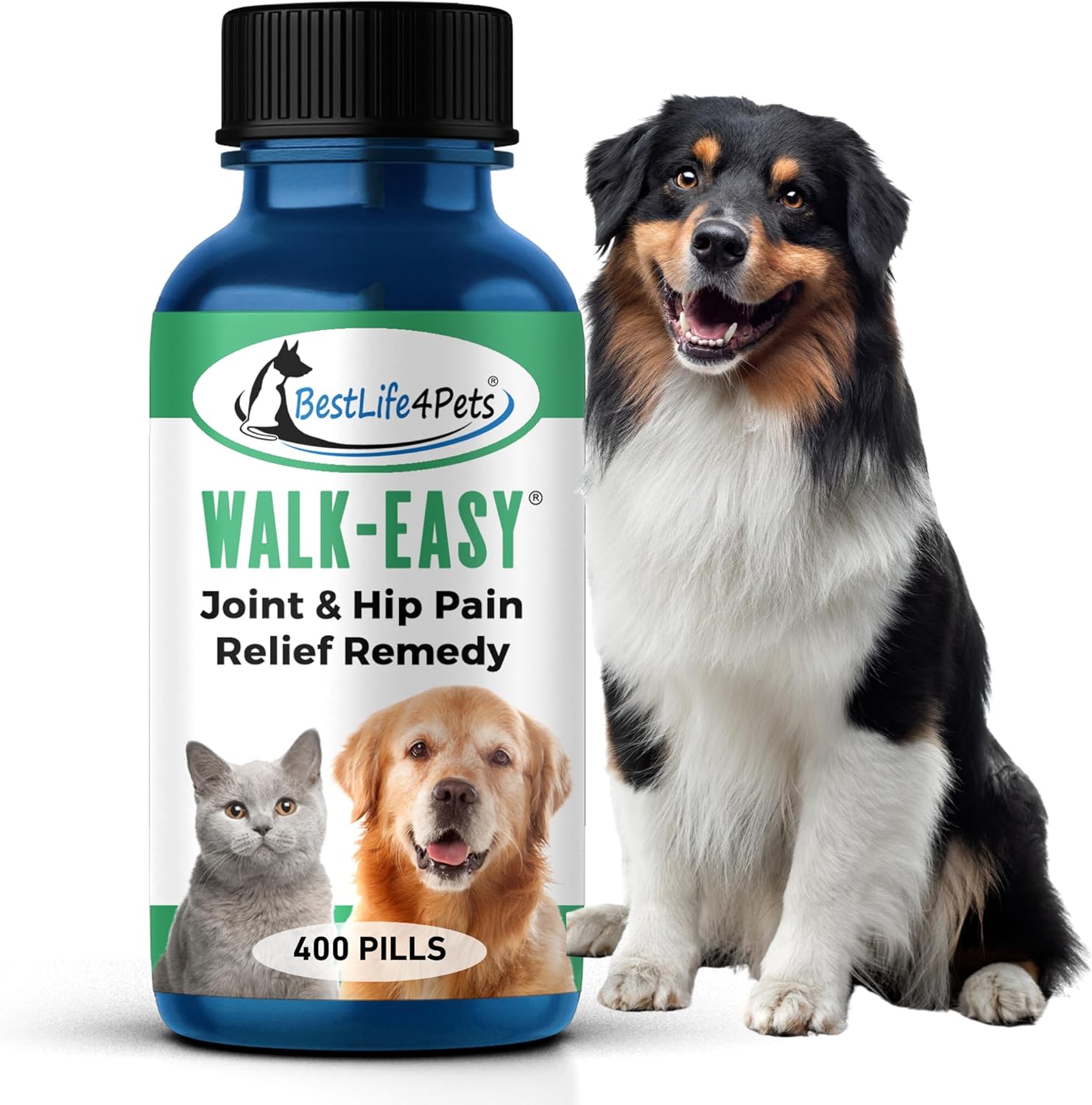 BestLife4Pets WalkEasy Hip and Joint Supplement for Dogs & Cats