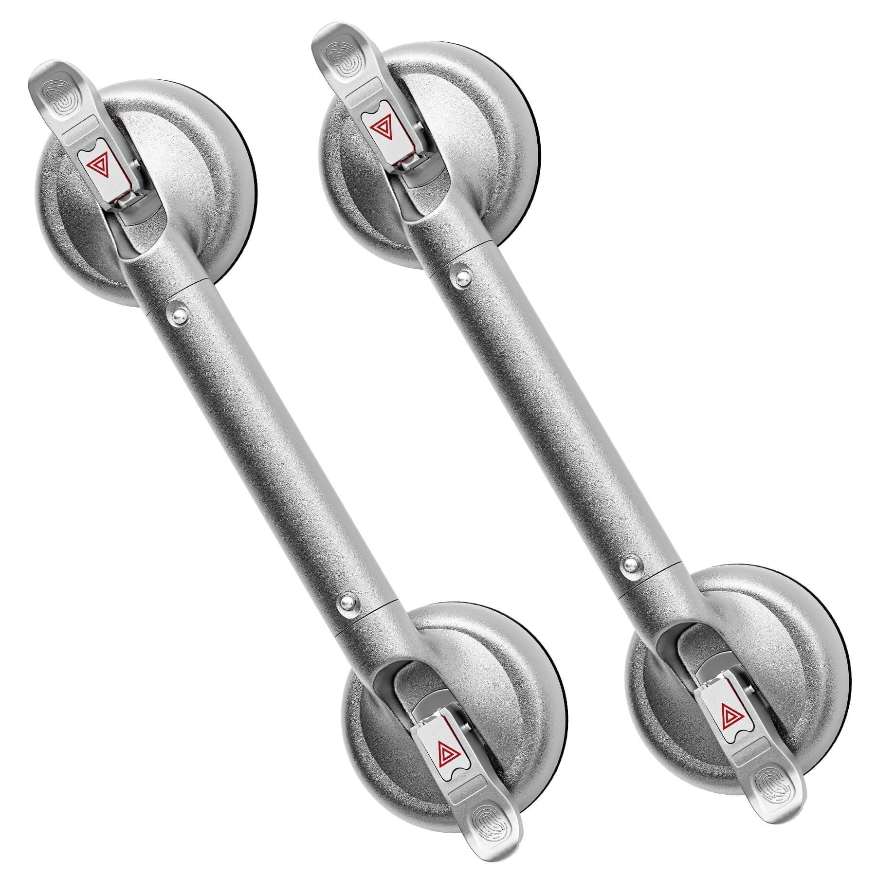 Poignée de sécurité douche ventouse SPECILITE lot de 2 barres de maintien gris argenté