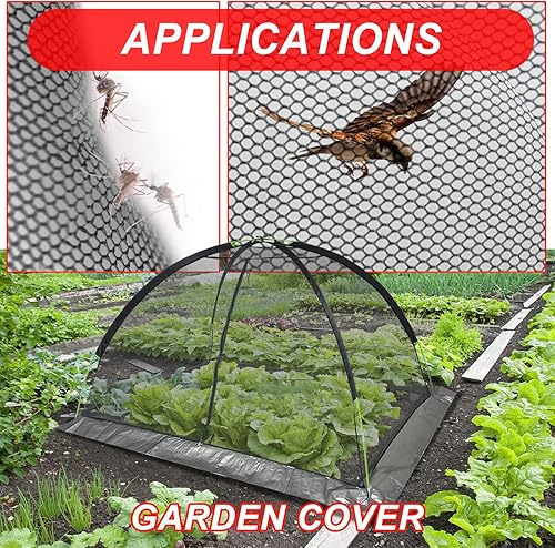 Miniatura 4 de Kapler Red de cúpula para cubierta de estanque – Protector grande de piscina de peces de jardín al aire libre de 13 x 17 pies con cremallera y