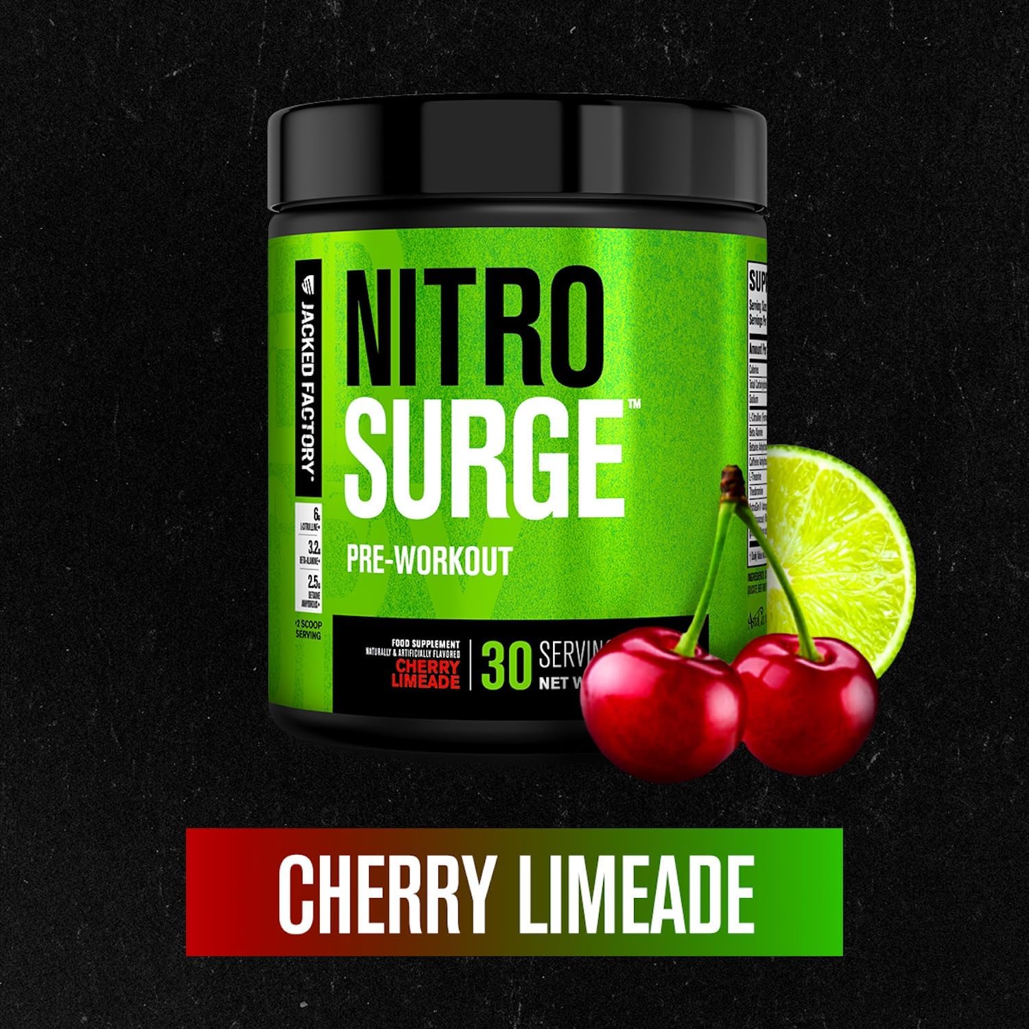 NITROSURGE Pre Entreno Jacked Factory - Energia que no se acaba, Fuerza y Bomba - 30 Serv 3