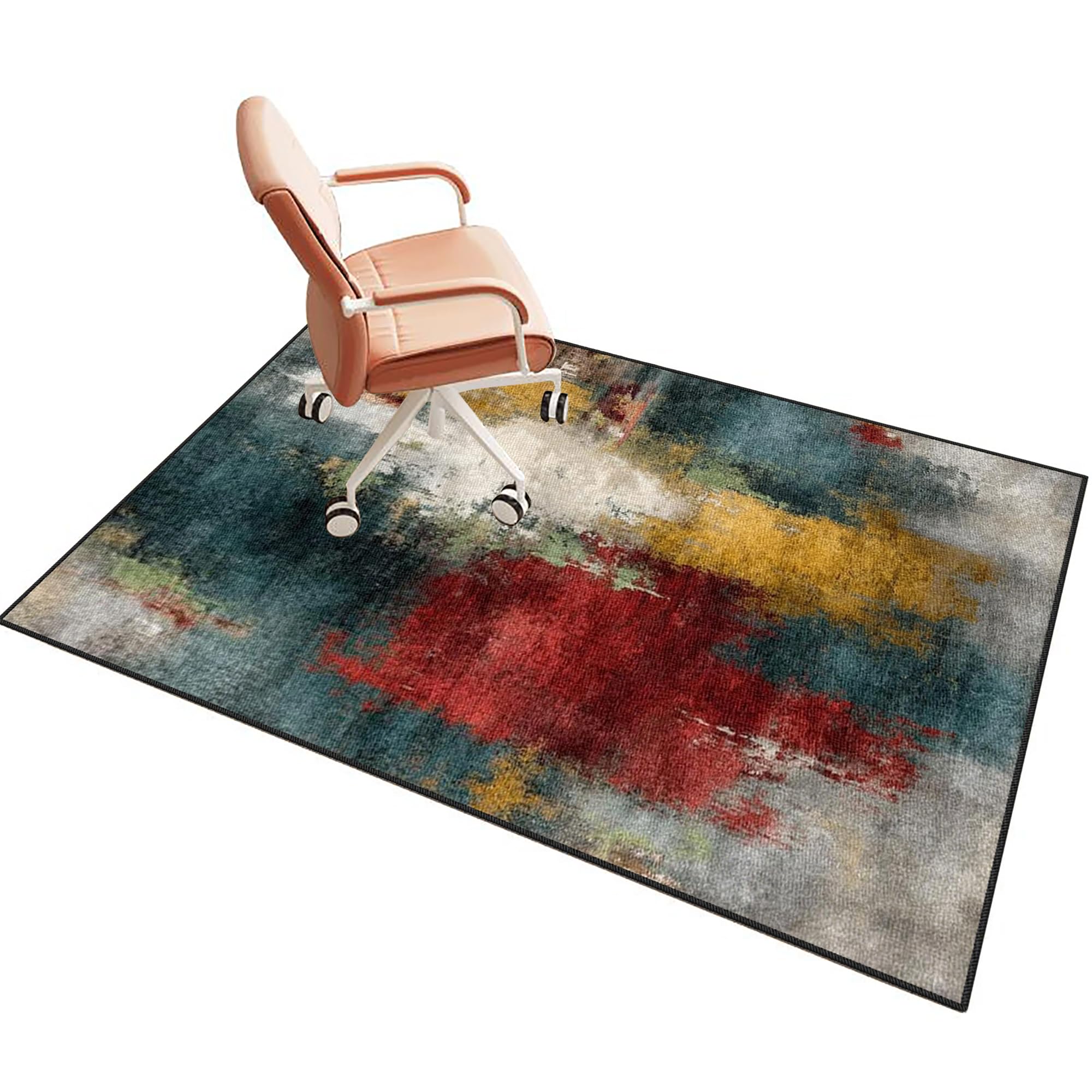 Tapis Protège-Sol pour Chaise, Tapis Chaise de Bureau Gaming Tapis de Sol Bureau Tissu, Antidérapant Tapis Chaise de Bureau, Tapis de Protection pour Bois/Carrelage pour Bureau et Maison 140 x 180 cm