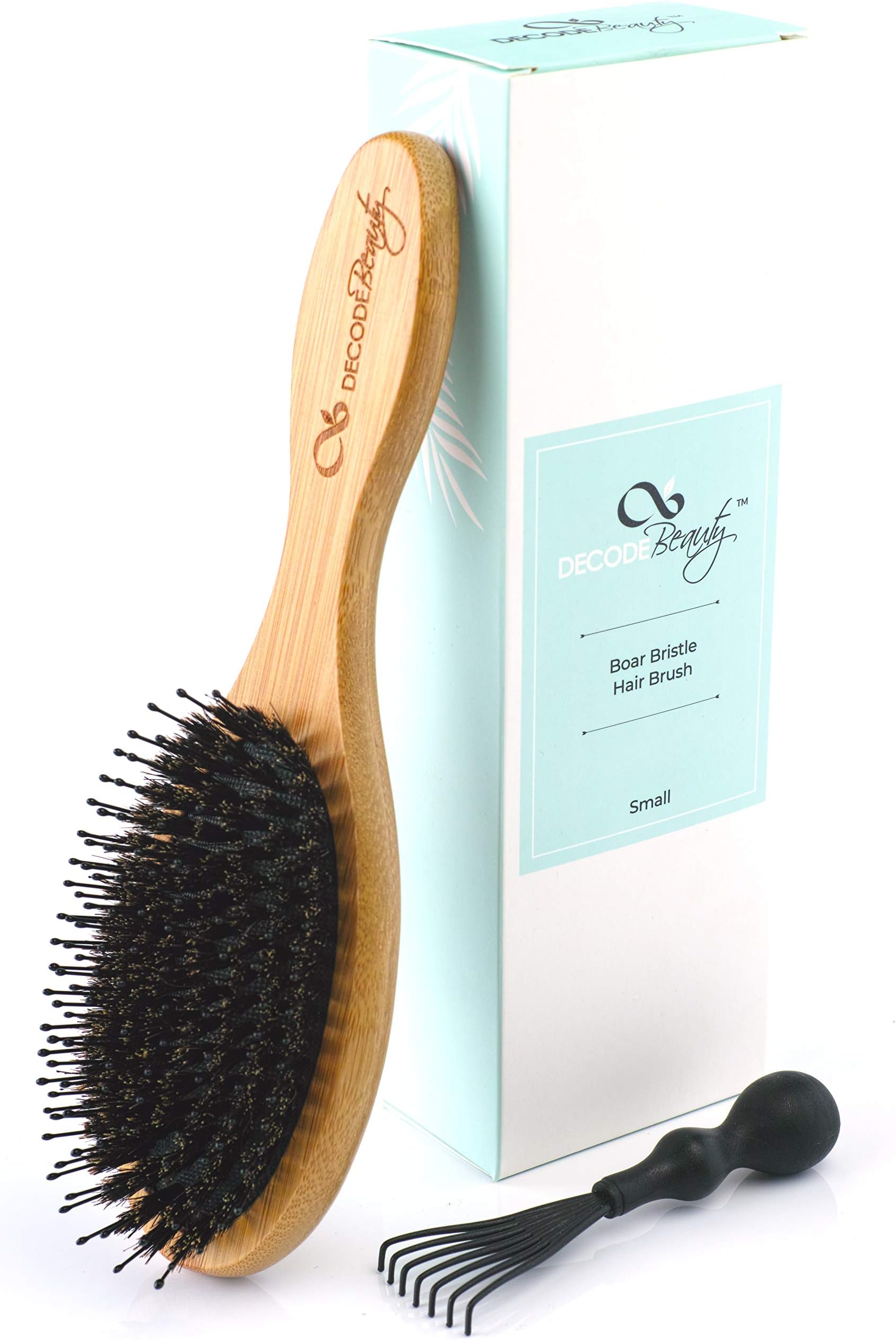 Boar Bristle Hair Brush - Natural Boar Bristles Mixed with Nylon Pins - Medium Wood Handle - Easy to Detangle Long and Thick Hair - Add Natural Shine and Texture -Boar Brush For Men Women and Kids