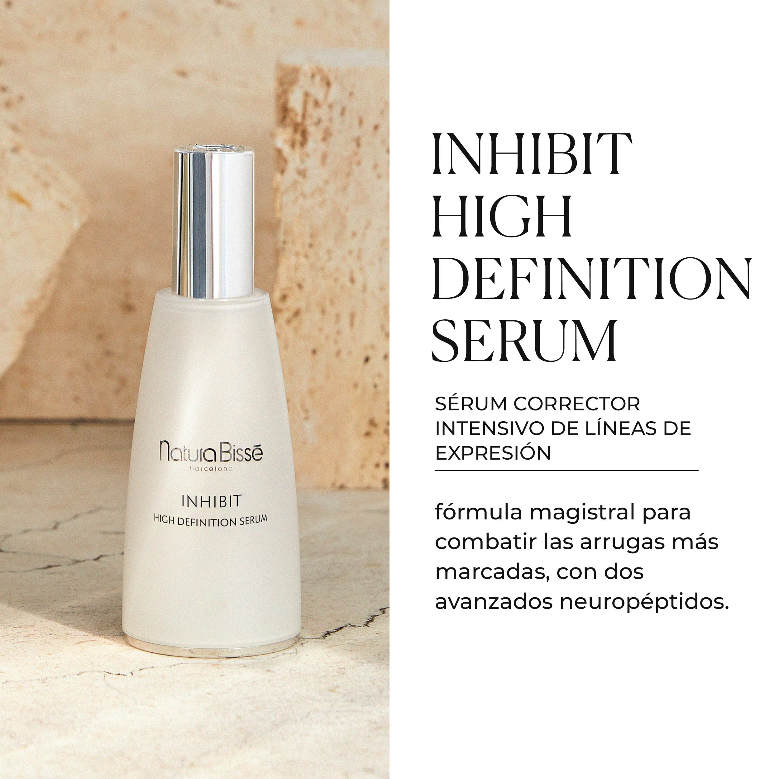 Natura Bissé Inhibit High Definition Serum | Sérum Facial Antiedad con Ácido Hialurónico, Péptidos y Niacinamida | 60 ml