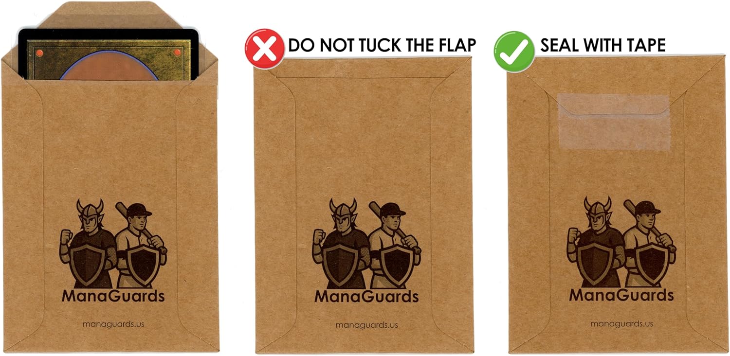 Trading Card Shipping Protection – 3x4 Semi Rigid Protective Envelope for TCG and Sports Cards, PWE Compatible (Pack of 200)