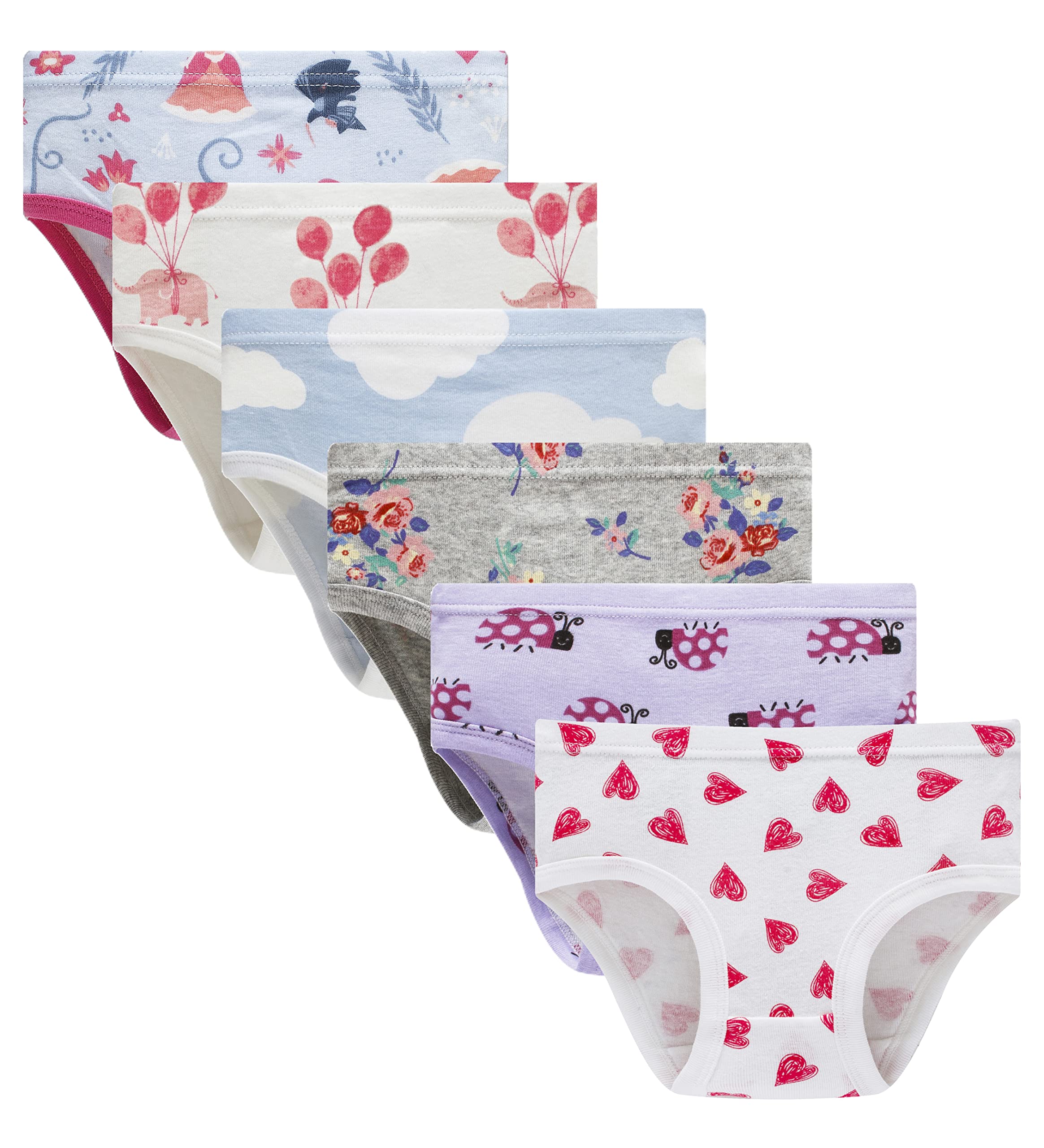 Cadidi Dinos Little Boys Briefs Soft Toddler Baby Underwear (Pack of 6)