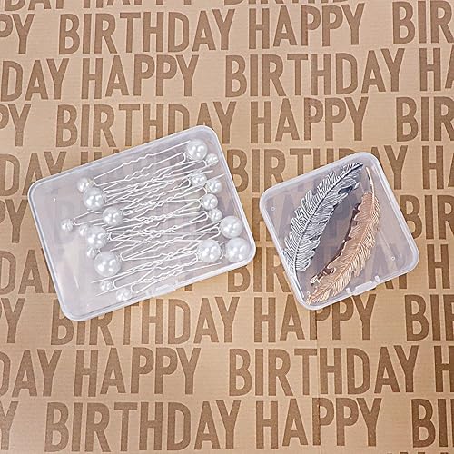 Miniatura 7 de IBEQUEM 48Pcs Mixed Sizes Square Empty Mini Clear Plastic Storage Containers Box Case with Lids, Small Beads Storage Box for Craft Projects,