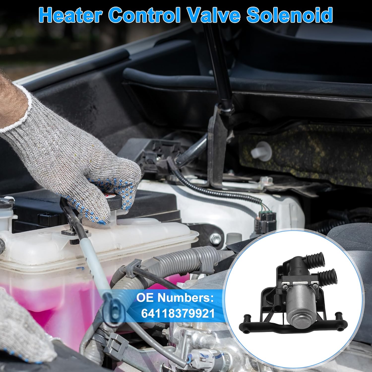 Heater Control Valve HAVC Heater Control Valve Solenoid for BMW X5 2001-2006 Replace 64118379921