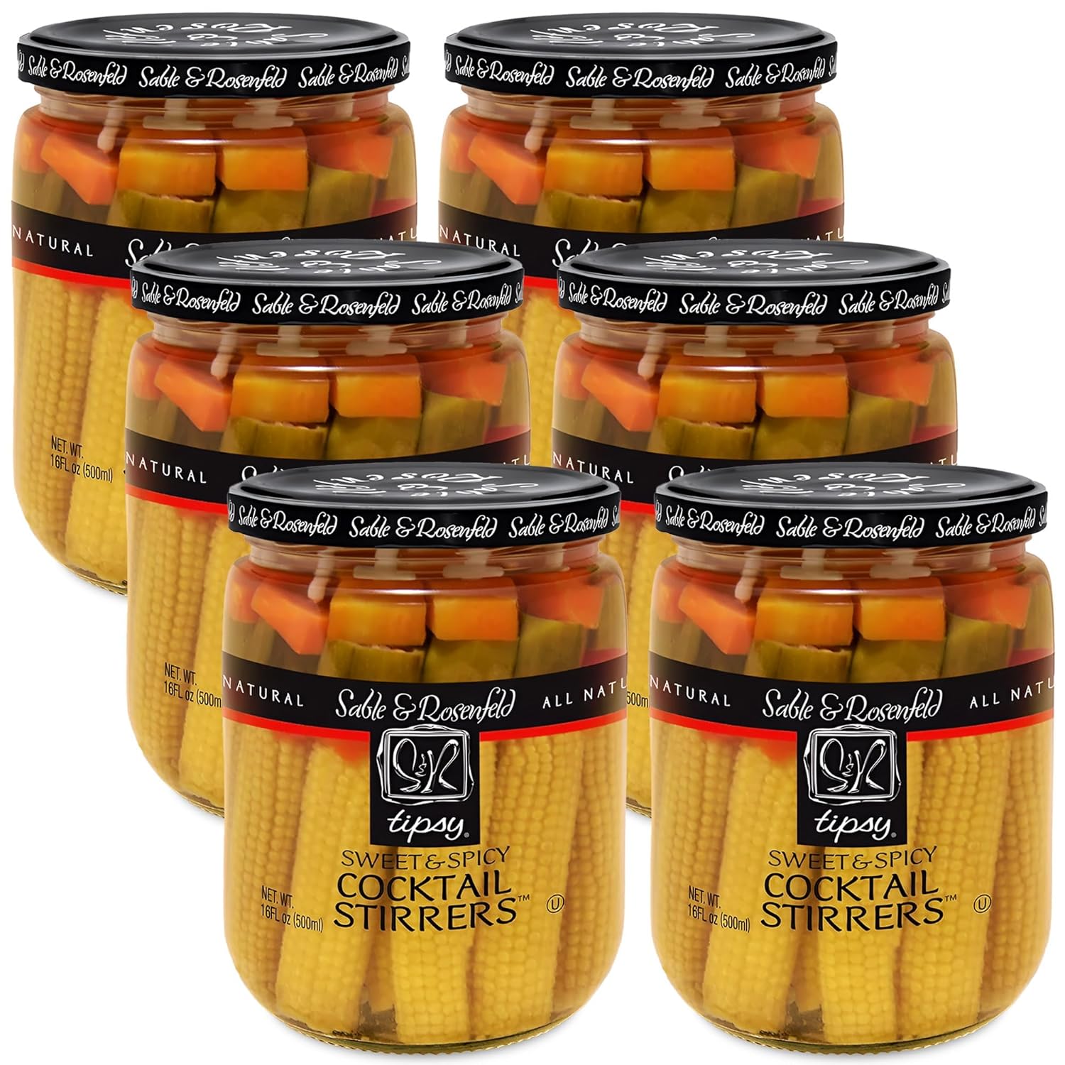 Sable & Rosenfeld Tipsy Sweet & Spicy Cocktail Stirrers 16.0 oz (6 Pack)
