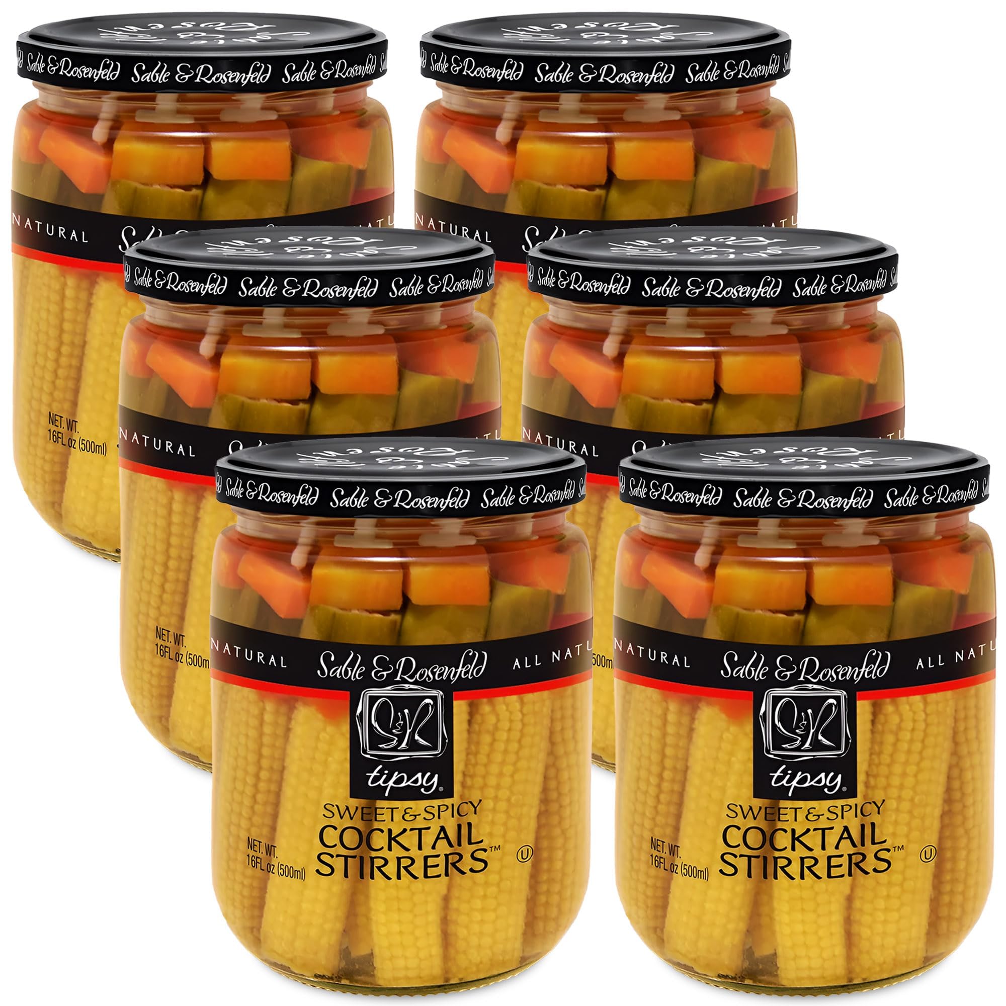 Sable & Rosenfeld Tipsy Sweet & Spicy Cocktail Stirrers 16.0 oz (6 Pack)