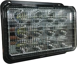 Tiger Lights TL7740 LED Headlight Compatible with/Replacement for Ford/New Holland 5640, 6640, 7740, 7840, 8160, 8240, 8260, 8340, 8360, 8560, 6640O, 7740O, 7840O 4" Length, Spot/Flood Light Pattern
