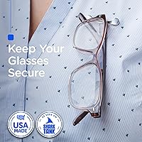 Vista 2 de Readerest Magnetic Eyeglass Holder - Set of 2 - Strong and Secure, Easy Clip-On Holder for Eyeglasses, Sunglasses, ID Badges, Black