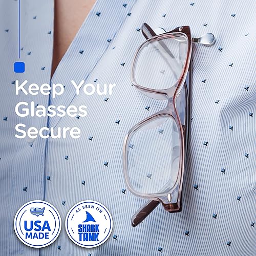 Miniatura 2 de Readerest Magnetic Eyeglass Holder - Set of 2 - Strong and Secure, Easy Clip-On Holder for Eyeglasses, Sunglasses, ID Badges, Black