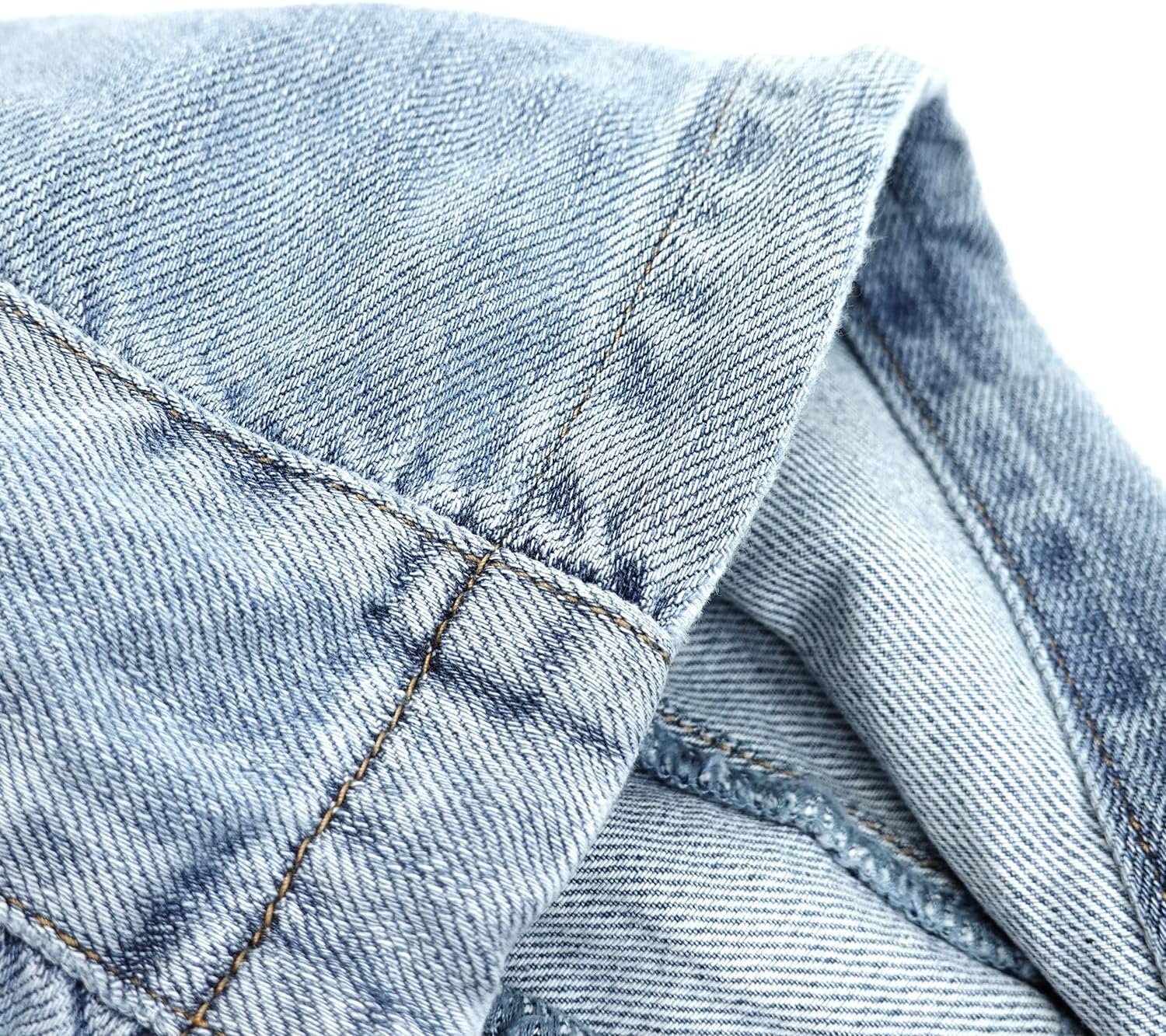 KIDSCOOL SPACE Boys Denim Jacket,Little Big Kids Simple Design Hooded Jean Coat - Image 4