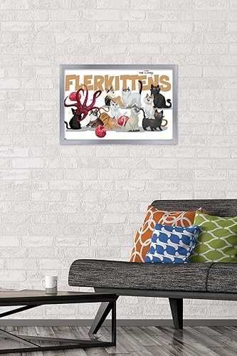 Miniatura 39 de Trends International Marvel The Marvels - Póster de pared de flerkittens, 34 pulgadas de largo x 22.4 pulgadas, versión enmarcada plateada Versión