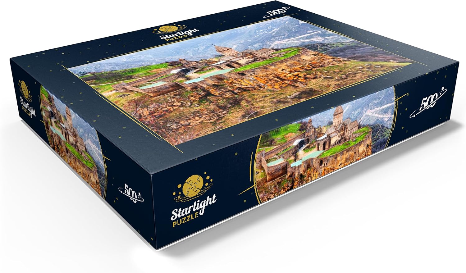 MyPuzzle Tatev, Armenia. Aerial View of 9th Century Armenian Apostolic Monastery Near Tatev Village in Armenia - Premium 500 Piece Jigsaw Puzzle for Adults