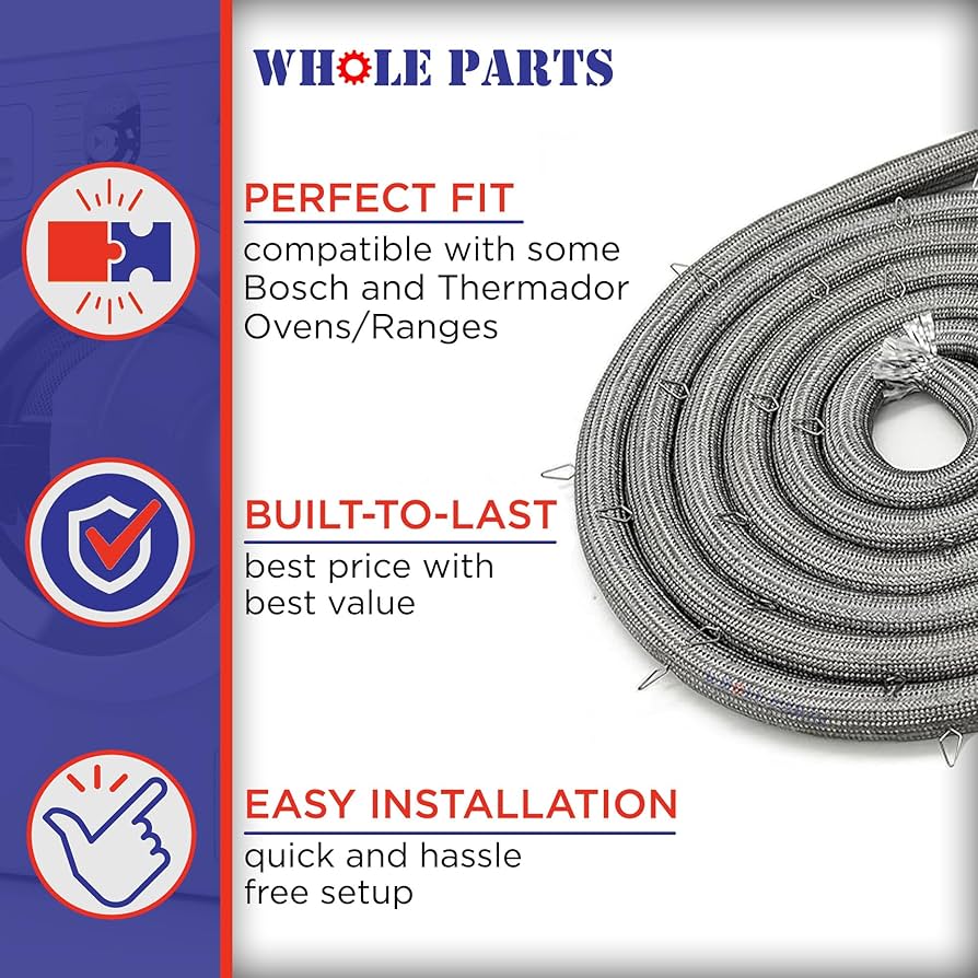 Spares2go Oven Door Seal Gasket + Corner Clips Compatible