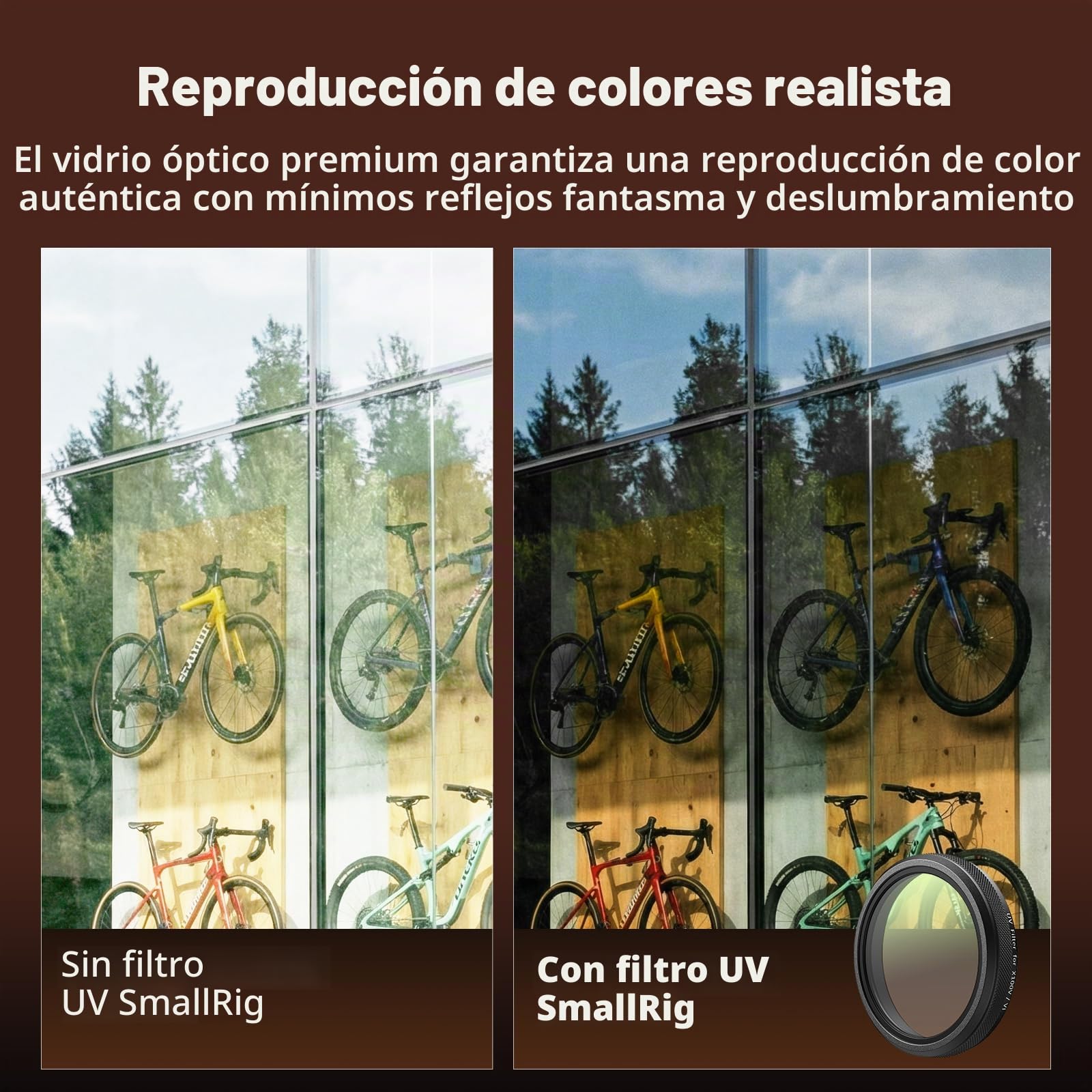 SmallRig Filtro UV para FUJIFILM X100VI / X100V, 99% de transmisión de luz, lente de vidrio óptico, impermeable y antiarañazos, marco de aluminio ligero, filtro de protección de lentes, paño de