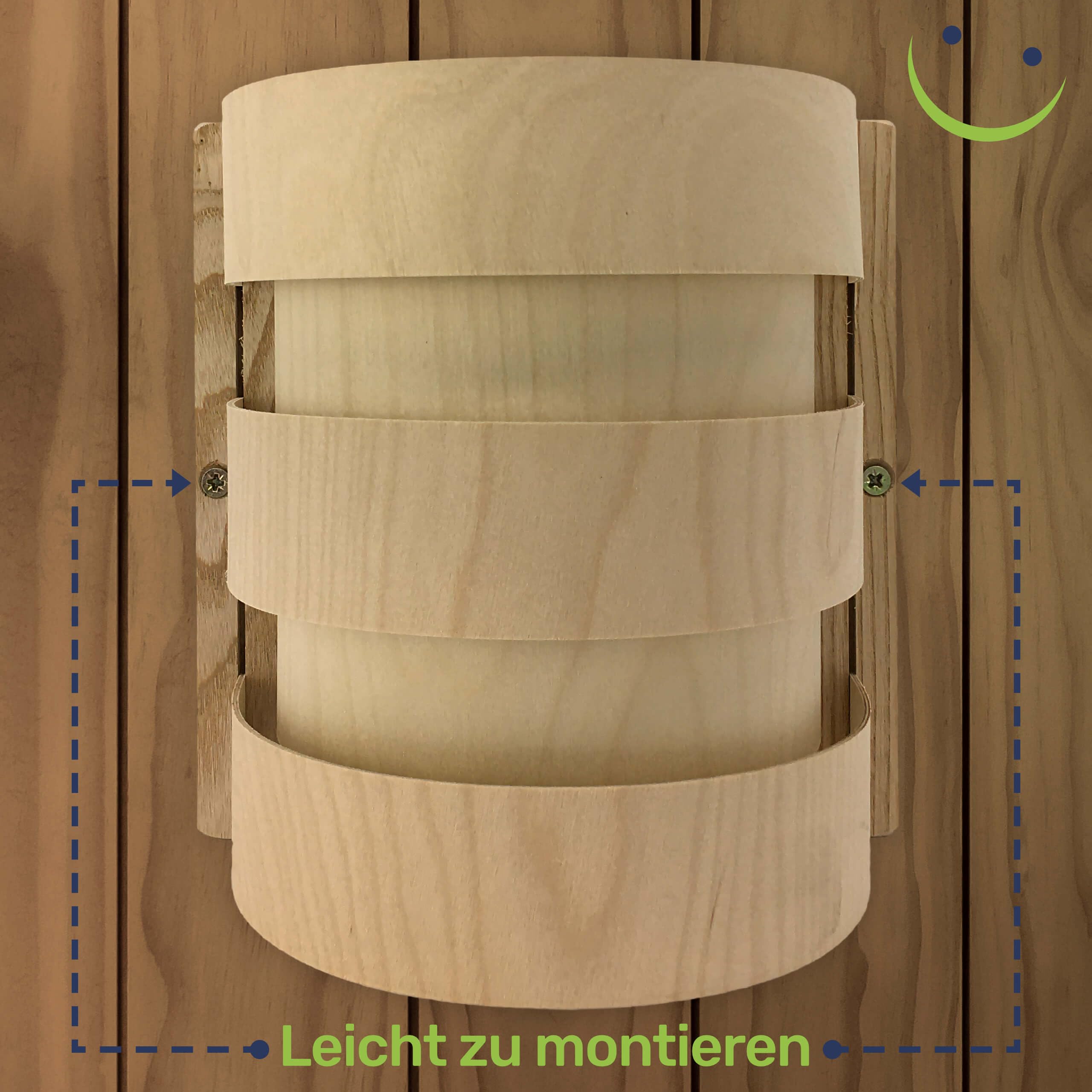 Gravidus Sauna-Lampenschirm - Ideal für entspannende Saunaerlebnisse – Halbrunde Sauna-Beleuchtung L20xB19.5xH16.5 cm