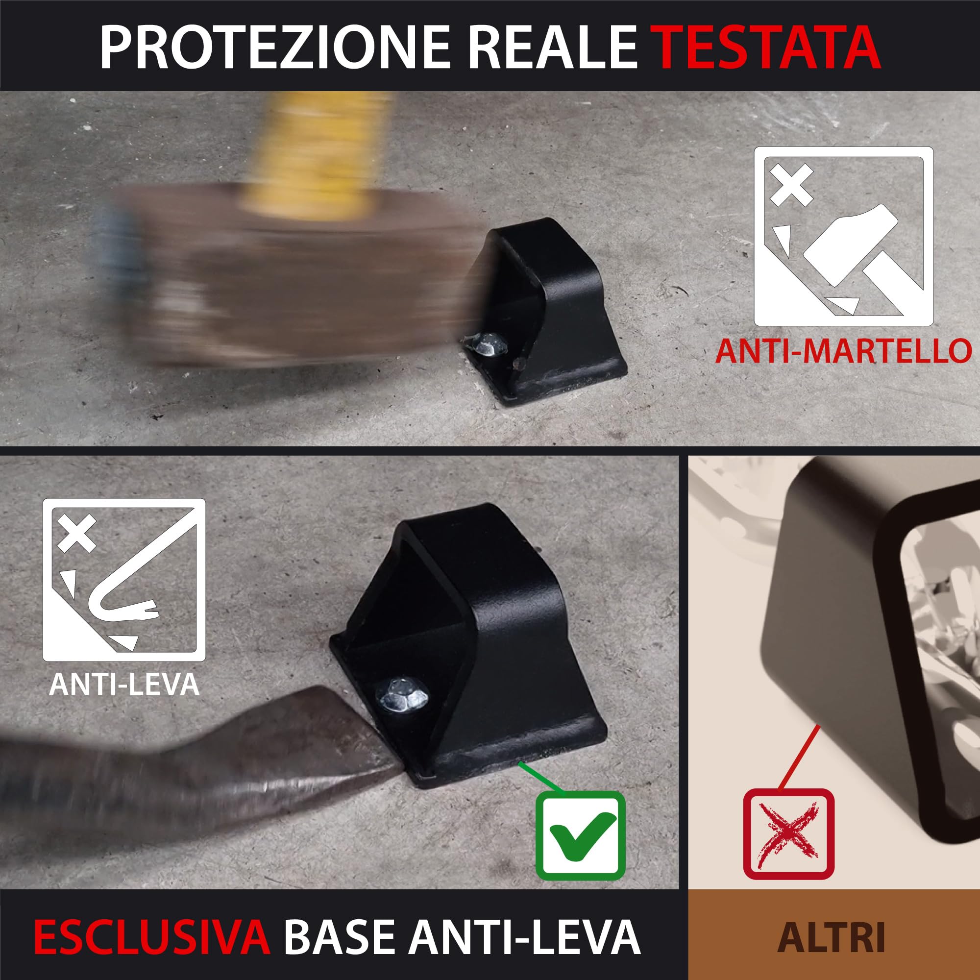 Supporto Bici Da Muro KRASER KR42P Con Ancoraggio Antifurto 2in1 – Acciaio 5 Mm, Per E-Bike E MTB