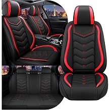 CTDS Car Seat Covers for Mitsubishi Outlander 2003-2026, Stylish Sport Seat Cover, Premium Nappa Leather Car Seat Cover. Automobile Seat Covers Sets.Standard 5 Seats/Black Red