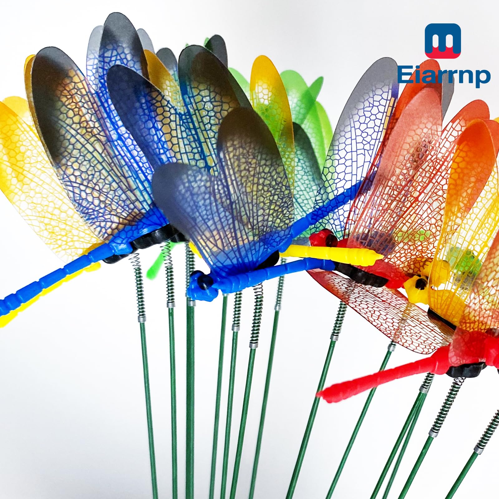 3D Decorative Dragonfly Garden Stakes Dragonflies Garden Decorations for Yard Patio Lawn Plant Flower Pot Decor, 12 Pcs - 5