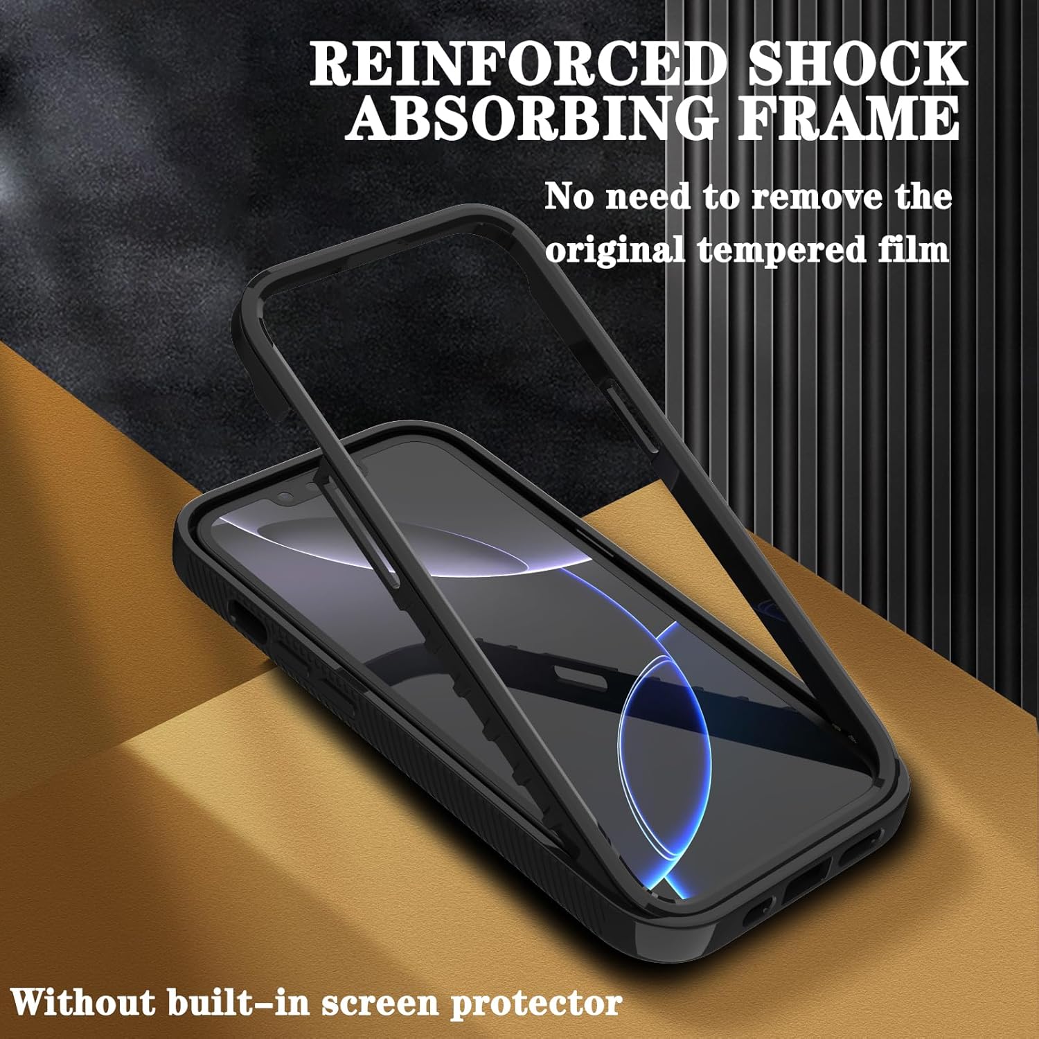 Street Fashion Cool Funny Don't Touch My Phone Design Compatible with iPhone 16e Case for Boys Man Luxury Shockproof Rugged Cover Dual Layer Soft TPU + Hard PC Bumper Full-Body Protective Case - Image 5