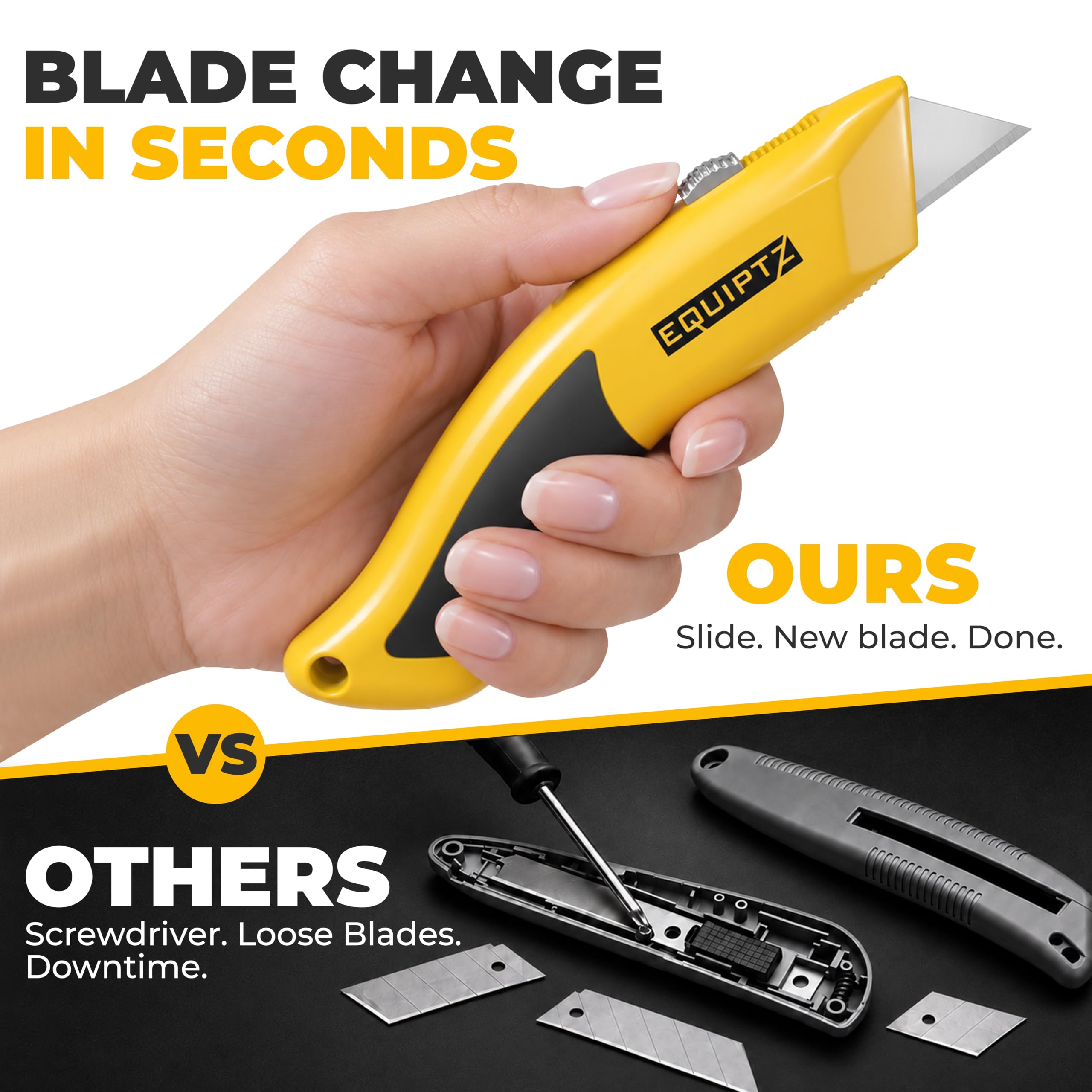 Auto Reload Utility Knife - 10 Blades Included -3