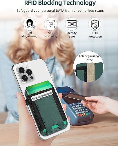 Miniatura 180 de ExtreLife Magsafe Wallet, cartera magnética más fuerte para iPhone 17/16/15/14/13/12, para tarjetero Magsafe con 2 ranuras para tarjetas, bloqueo