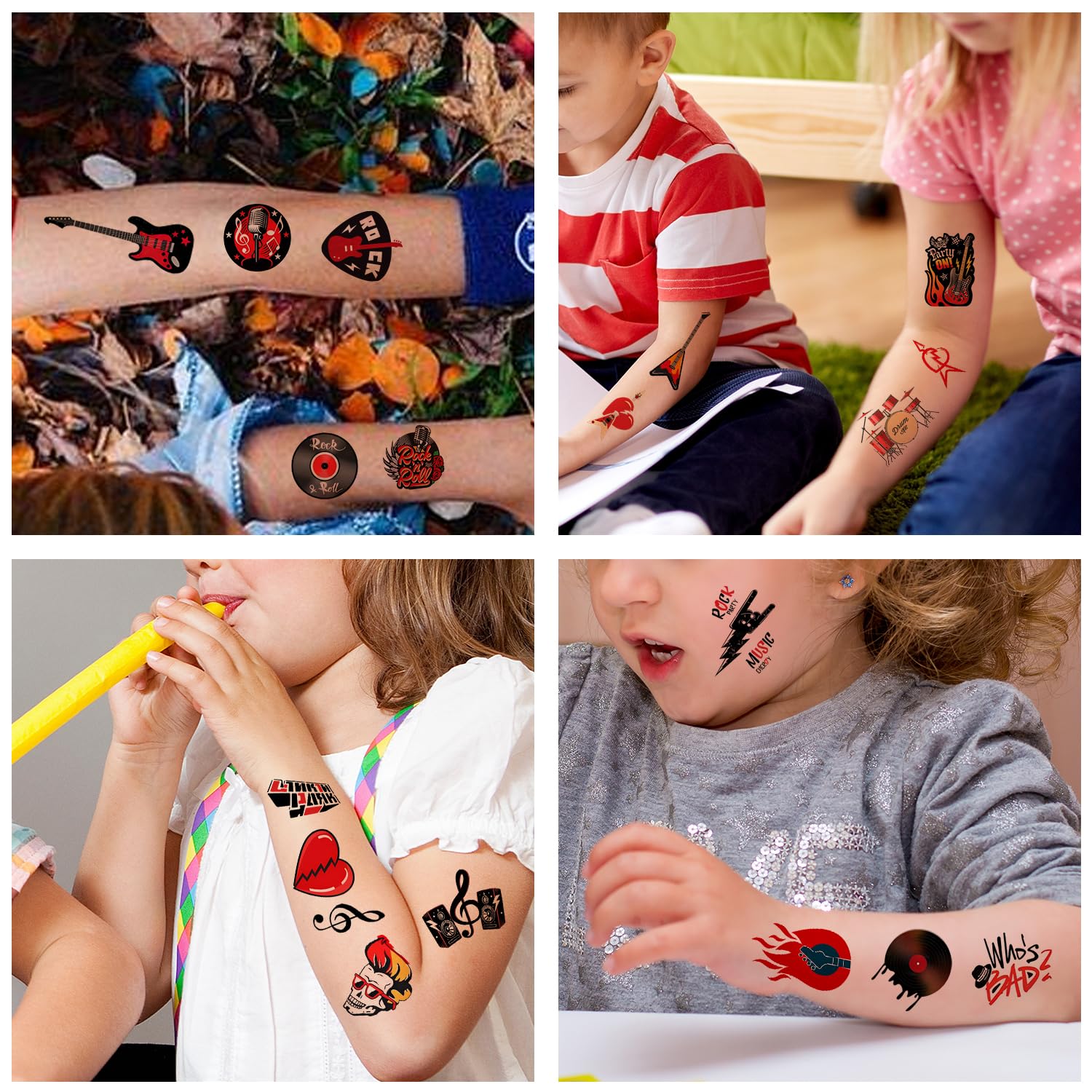 Tatuaggi Temporanei Rock And Roll - 20 Fogli Con Oltre 330 Tatuaggi - Foto 6