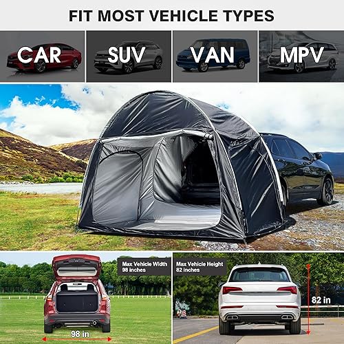 Miniatura 7 de Carpa trasera del vehículo SUV para las tiendas de campaña del coche del toldo del coche del refugio del sol